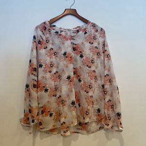 C & C California Floral Blouse XL NWT